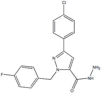 1-(4-FLUOROBENZYL)-3-(4-CHLOROPHENYL)-1H-PYRAZOLE-5-CARBOHYDRAZIDE Struktur