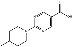 2-(4-METHYL-PIPERIDIN-1-YL)-PYRIMIDINE-5-CARBOXYLIC ACID Struktur