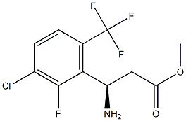 METHYL (3R)-3-AMINO-3-[3-CHLORO-2-FLUORO-6-(TRIFLUOROMETHYL)PHENYL]PROPANOATE Struktur