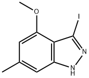 3-IODO-4-METHOXY-6-METHYL (1H)INDAZOLE Struktur