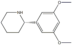 (S)-2-(3,5-DIMETHOXYPHENYL)PIPERIDINE Struktur