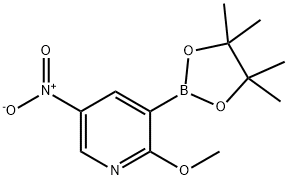 2-METHOXY-5-NITROPYRIDINE-3-BORONIC ACID PINACOL ESTER Struktur