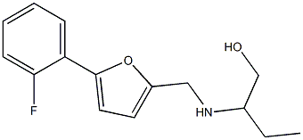 2-(((5-(2-FLUOROPHENYL)-2-FURYL)METHYL)AMINO)BUTAN-1-OL Struktur