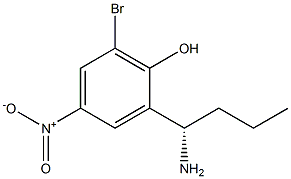 2-((1S)-1-AMINOBUTYL)-6-BROMO-4-NITROPHENOL Struktur