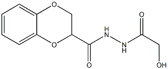 N'-GLYCOLOYL-2,3-DIHYDRO-1,4-BENZODIOXINE-2-CARBOHYDRAZIDE Struktur