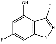 3-CHLORO-6-FLUORO-4-HYDROXYINDAZOLE Struktur