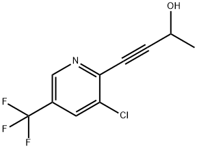 4-[3-CHLORO-5-(TRIFLUOROMETHYL)-2-PYRIDINYL]-3-BUTYN-2-OL Struktur