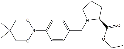 ETHYL 1-[4-(5,5-DIMETHYL-1,3,2-DIOXABORINAN-2-YL)BENZYL]PROLINATE Struktur