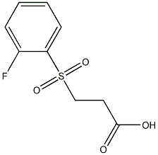 3-[(2-FLUOROPHENYL)SULFONYL]PROPANOIC ACID Struktur