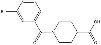 1-(3-BROMOBENZOYL)PIPERIDINE-4-CARBOXYLIC ACID Struktur