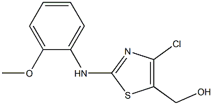 (4-CHLORO-2-[(2-METHOXYPHENYL)AMINO]-1,3-THIAZOL-5-YL)METHANOL Struktur