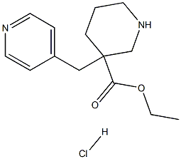 3-PYRIDIN-4-YLMETHYL-PIPERIDINE-3-CARBOXYLIC ACID ETHYL ESTER HCL Struktur