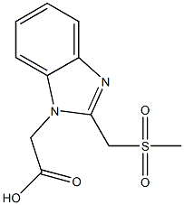 [2-[(METHYLSULFONYL)METHYL]-1H-BENZIMIDAZOL-1-YL]ACETIC ACID Struktur