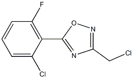 5-(2-CHLORO-6-FLUOROPHENYL)-3-(CHLOROMETHYL)-1,2,4-OXADIAZOLE Struktur