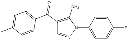 (5-AMINO-1-(4-FLUOROPHENYL)-1H-PYRAZOL-4-YL)(P-TOLYL)METHANONE Struktur