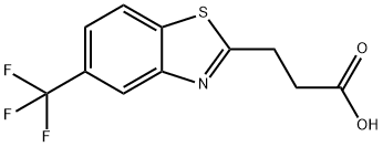 3-[5-(TRIFLUOROMETHYL)-1,3-BENZOTHIAZOL-2-YL]PROPANOIC ACID Struktur