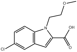 5-CHLORO-1-(2-METHOXY-ETHYL)-1H-INDOLE-2-CARBOXYLIC ACID Struktur