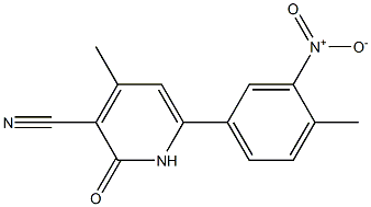 1,2-DIHYDRO-4-METHYL-6-(4-METHYL-3-NITROPHENYL)-2-OXOPYRIDINE-3-CARBONITRILE Struktur