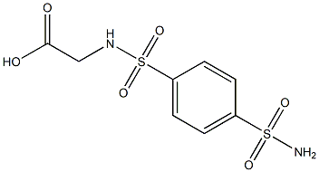 ([[4-(AMINOSULFONYL)PHENYL]SULFONYL]AMINO)ACETIC ACID Struktur