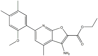 ETHYL 3-AMINO-6-(2-METHOXY-4,5-DIMETHYLPHENYL)-4-METHYLFURO[2,3-B]PYRIDINE-2-CARBOXYLATE Struktur