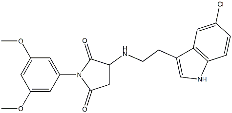 3-{[2-(5-CHLORO-1H-INDOL-3-YL)ETHYL]AMINO}-1-(3,5-DIMETHOXYPHENYL)-2,5-PYRROLIDINEDIONE Struktur