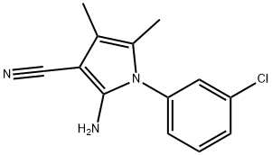 2-AMINO-1-(3-CHLOROPHENYL)-4,5-DIMETHYL-1H-PYRROLE-3-CARBONITRILE Struktur