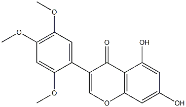 5,7-DIHYDROXY-3-(2,4,5-TRIMETHOXY-PHENYL)-CHROMEN-4-ONE Struktur