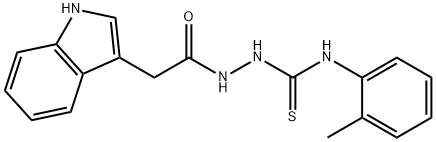 1-(2-(INDOL-3-YL)-ACETYL)-4-(2-METHYLPHENYL)THIOSEMICARBAZIDE Struktur