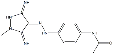 N-{4-[(2Z)-2-(3,5-DIIMINO-1-METHYLPYRAZOLIDIN-4-YLIDENE)HYDRAZINO]PHENYL}ACETAMIDE Struktur