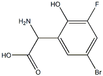 AMINO-(5-BROMO-3-FLUORO-2-HYDROXY-PHENYL)-ACETIC ACID Struktur