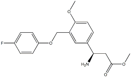 METHYL (3R)-3-AMINO-3-(3-[(4-FLUOROPHENOXY)METHYL]-4-METHOXYPHENYL)PROPANOATE Struktur