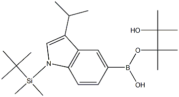 1-(TERT-BUTYL-DIMETHYL-SILANYL)-3-ISOPROPYL-1H-INDOLE-5-BORONIC ACID PINACOL ESTER Struktur