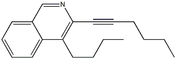 4-BUTYL-3-HEX-1-YNYLISOQUINOLINE Struktur