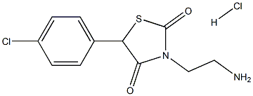 3-(2-AMINO-ETHYL)-5-(4-CHLORO-PHENYL)-THIAZOLIDINE-2,4-DIONE HYDROCHLORIDE Struktur