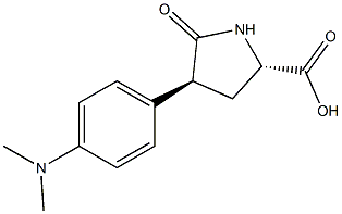 5-OXO-(+/-)-TRANS-4-(4-(N,N-DIMETHYLAMINO)PHENYL)-PYRROLIDINE-2-CARBOXYLIC ACID Struktur