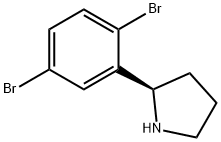 (2R)-2-(2,5-DIBROMOPHENYL)PYRROLIDINE Struktur