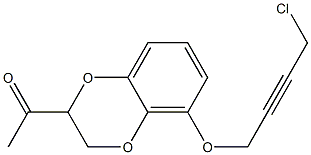 1-[5-(4-CHLORO-BUT-2-YNYLOXY)-2,3-DIHYDRO-BENZO[1,4]DIOXIN-2-YL]-ETHANONE Struktur