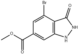 4-BROMO-3-HYDROXY-6-INDAZOLECARBOXYLIC ACID METHYL ESTER Struktur