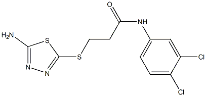 3-[(5-AMINO-1,3,4-THIADIAZOL-2-YL)THIO]-N-(3,4-DICHLOROPHENYL)PROPANAMIDE Struktur