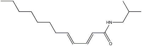 DODECA-2(E),4(E)-TETRAENOIC ACID ISOBUTYLAMIDE Struktur