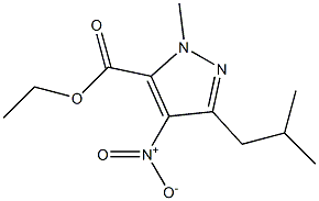 1-METHYL-4-NITRO-3-(2-METHYLPROPYL)-1H-PYRAZOLE-5-CARBOXYLIC ACID ETHYL ESTER Struktur