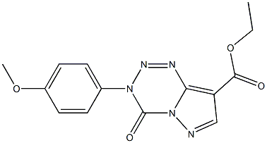 ETHYL 3-(4-METHOXYPHENYL)-4-OXO-3,4-DIHYDROPYRAZOLO[5,1-D][1,2,3,5]TETRAZINE-8-CARBOXYLATE Struktur