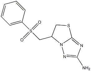 6-[(PHENYLSULFONYL)METHYL]-5,6-DIHYDRO[1,3]THIAZOLO[3,2-B][1,2,4]TRIAZOL-2-AMINE Struktur