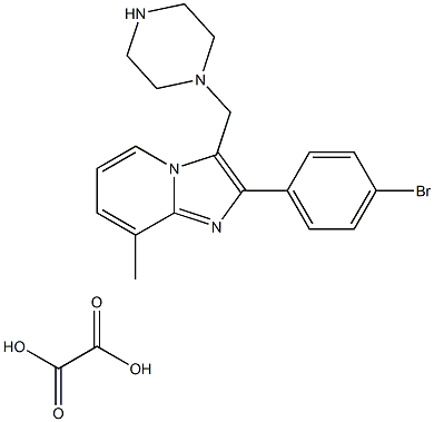 2-(4-BROMO-PHENYL)-8-METHYL-3-PIPERAZIN-1-YLMETHYL-IMIDAZO[1,2-A]PYRIDINE OXALIC ACID SALT Struktur