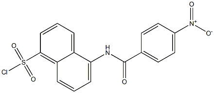 5-(4-NITRO-BENZOYLAMINO)-NAPHTHALENE-1-SULFONYL CHLORIDE Struktur