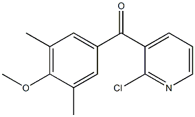 2-CHLORO-3-(3,5-DIMETHYL-4-METHOXYBENZOYL)PYRIDINE Struktur