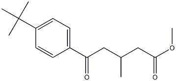 METHYL 5-(4-TERT-BUTYLPHENYL)-3-METHYL-5-OXOVALERATE Struktur