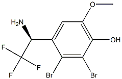 4-((1S)-1-AMINO-2,2,2-TRIFLUOROETHYL)-2,3-DIBROMO-6-METHOXYPHENOL Struktur