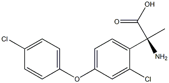 (2S)-2-AMINO-2-[2-CHLORO-4-(4-CHLOROPHENOXY)PHENYL]PROPANOIC ACID Structure