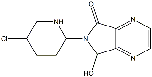 6-(5-CHLORO-2-PIPERIDINYL)-6,7-DIHYDRO-7-HYDROXY-5H-PYRROLO[3,4-B]PYRAZIN-5-ONE Struktur